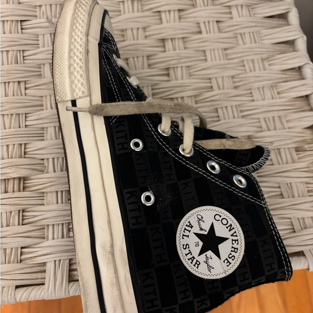 KITH x Converse Black Chuck Taylor High Top Sneakers - Ladies 8 - Picture 9 of 12